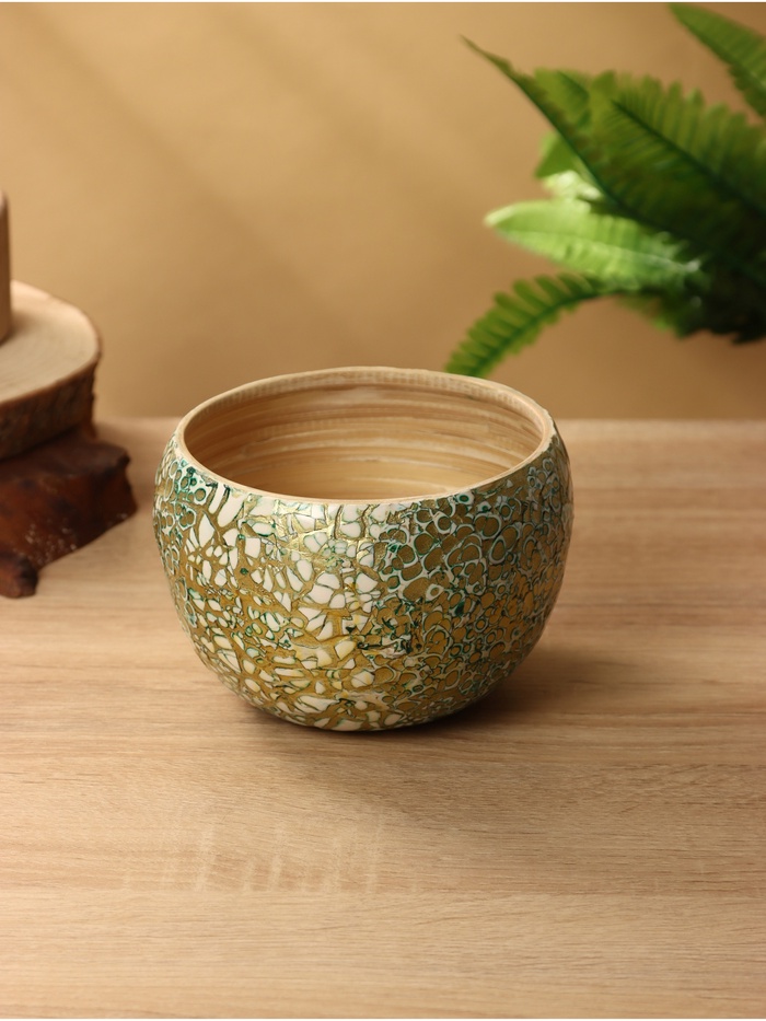 Ваза, 15×15×10.5 см, бамбук - Фото 1