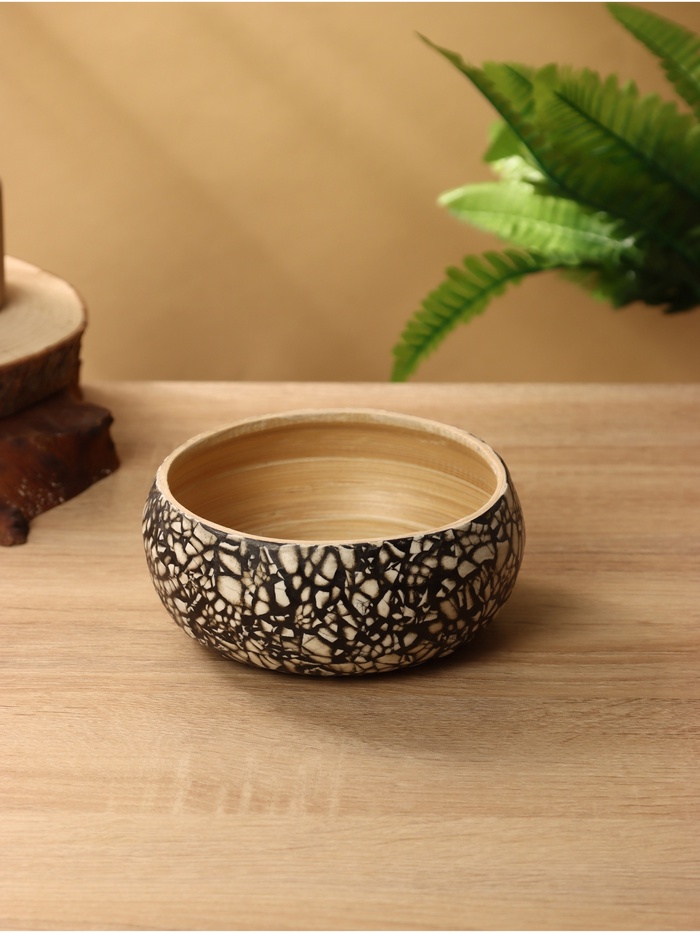 Ваза, 15×15×6 см, бамбук - Фото 1