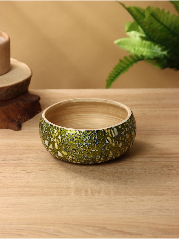 Ваза, 15×15×6 см, бамбук - Фото 1