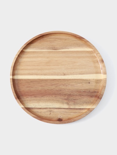 Блюдо, 28×28×2 см, чайное дерево