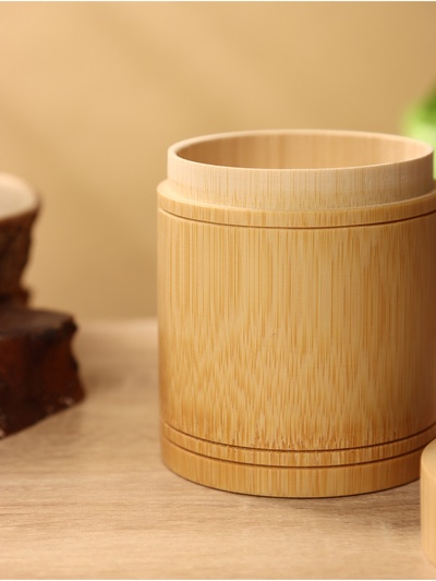 Банка для чая, 11 см ( +/- 2 см), бамбук