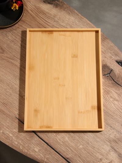 Поднос, 37×27×1.5 см, бамбук