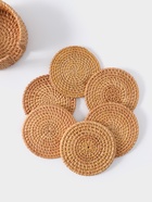 Подставка под горячее, 10 см, набор 6 шт., ротанг - Фото 5