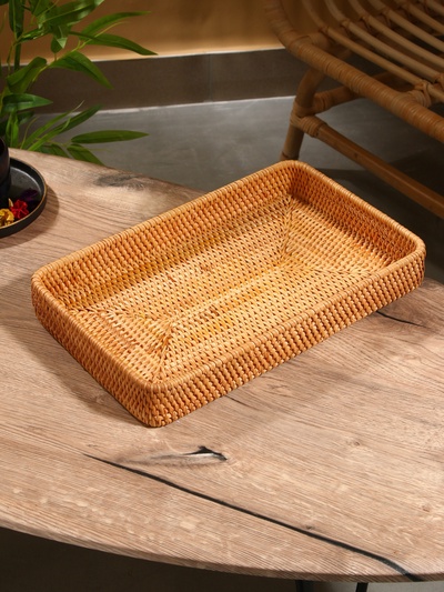 Поднос, 36×23×5 см, ротанг