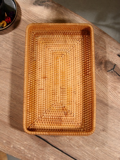 Поднос, 36×23×5 см, ротанг