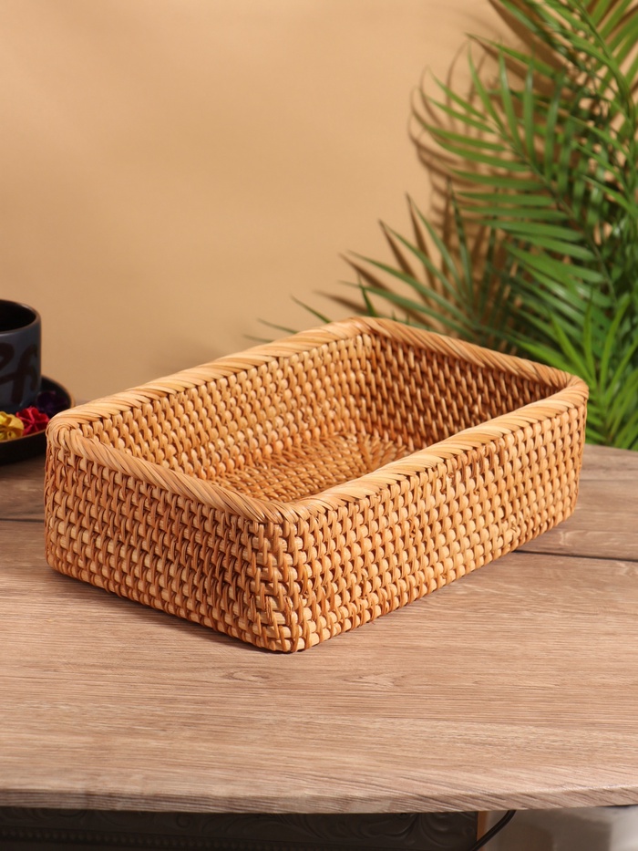Корзина, 30×20×9 см, ротанг - Фото 1