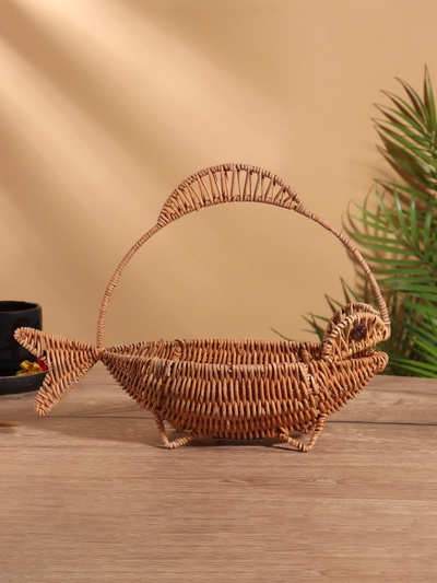 Корзинка в форме рыбки, 11×32×25 см, ротанг