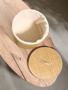 Корзина для белья с крышкой и тканевым подкладом, 30×30×30 см, ротанг - Фото 5