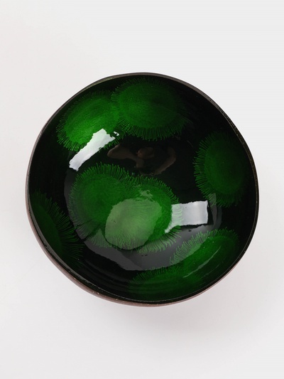 Чаша «Листья», 14×14×6 см, кокос