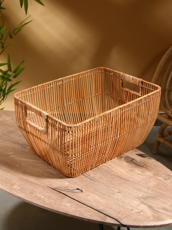 Корзина для белья, 51×38×25 см, ротанг - Фото 1