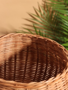 Корзина с крышкой, 25×25×34 см, ротанг