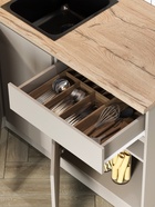 Кухонный гарнитур угловой в потолок «Виктория», 3000×1600 мм, цвет кашемир/дуб крафт - Фото 6