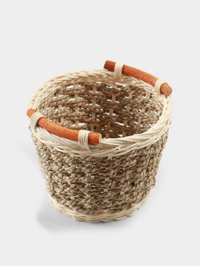 Корзина плетёная, 18×18×13.5 см, ротанг