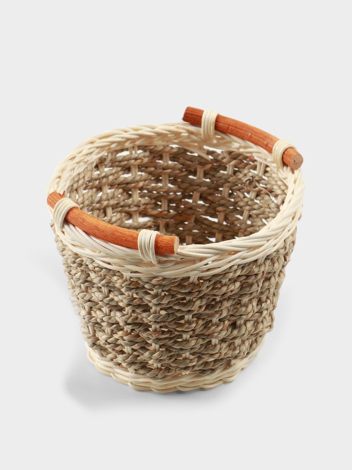 Корзина плетёная, 18×18×13.5 см, ротанг - Фото 1