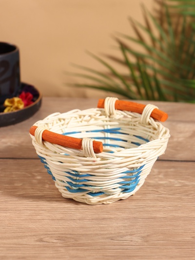 Корзина плетёная, 15×15×8 см, ротанг