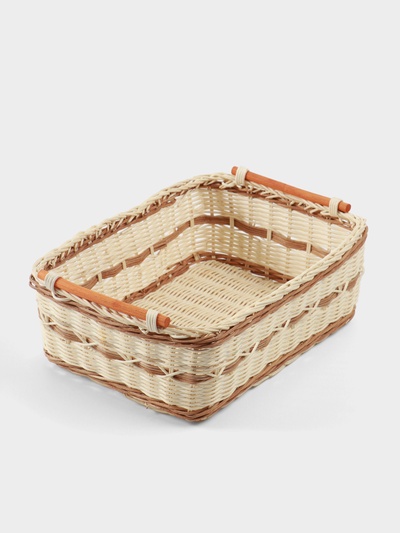 Корзина плетёная, 30×22×11 см, ротанг