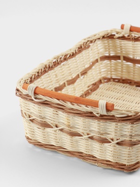 Корзина плетёная, 30×22×11 см, ротанг