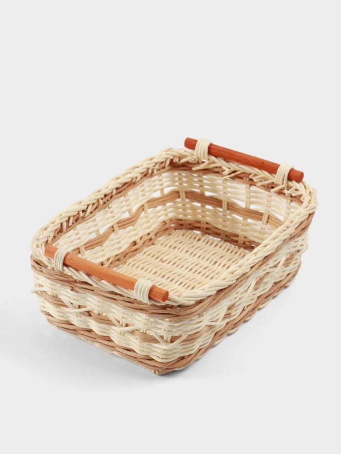 Корзина плетёная, 23×16×9 см, ротанг - Фото 1