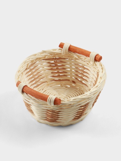 Корзина плетёная, 16×15×8 см, ротанг