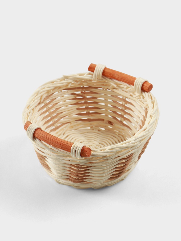 Корзина плетёная, 16×15×8 см, ротанг - Фото 1