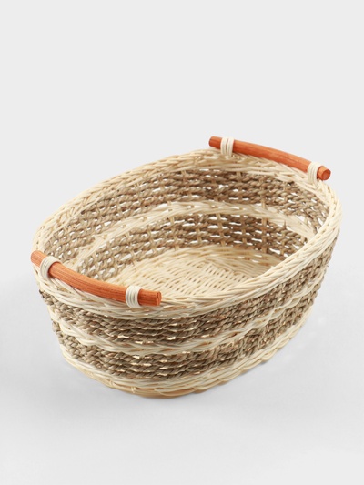 Корзина плетёная, 32×25×11 см, ротанг