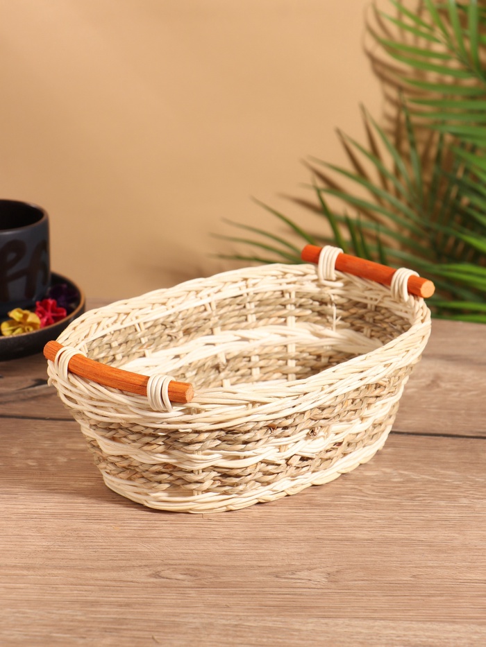 Корзина плетёная, 25×19×9 см, ротанг - Фото 1