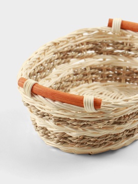 Корзина плетёная, 25×19×9 см, ротанг