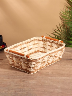 Корзина плетеная 30x22x11 см, ротанг 10709377