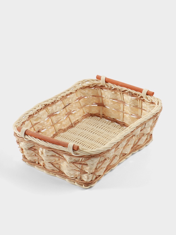 Корзина плетёная, 30×22×11 см, ротанг