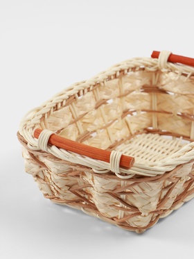 Корзина плетёная, 23×17×9 см, ротанг