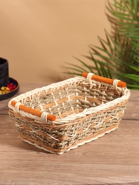 Корзина плетеная 23x17x9 см, ротанг 10709381