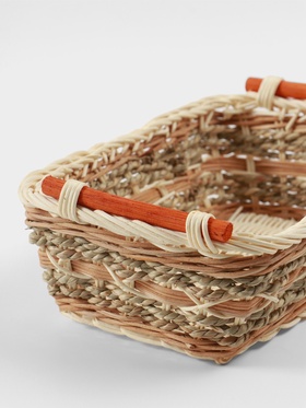 Корзина плетёная, 23×17×9 см, ротанг