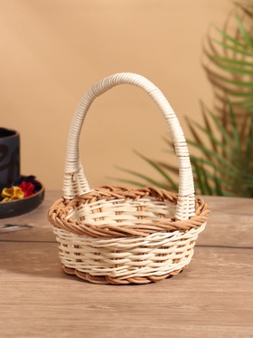 Корзина плетеная 15x15x18 см, ротанг 10709385