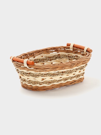 Корзина плетёная, 27×19×10 см, ротанг