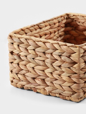 Корзина плетёная, 31×21×14 см, водный гиацинт