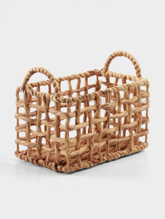 Корзина плетёная, 25×15×20 см, водный гиацинт - Фото 1