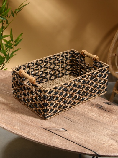 Корзина плетёная, 45×30×20 см, сиграсс