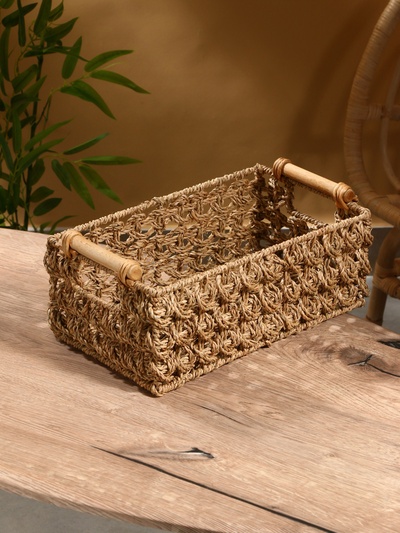 Корзина плетёная, 36×20×15 см, сиграсс