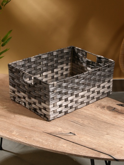 Корзина плетёная, 40×29×17 см, пластик