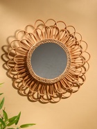 Зеркало настенное, 60×60×3 см, ротанг - Фото 2