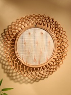 Зеркало настенное, 67×67×3 см, ротанг - Фото 4
