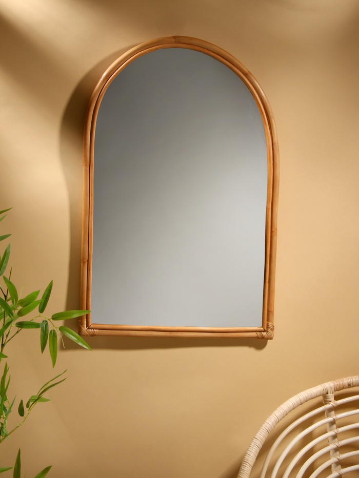 Зеркало настенное, 84×55×3 см, ротанг - Фото 1