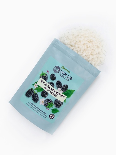 Скраб для тела соляной «Ежевика» с маслом виноградной косточки, 250 г, TROPIC BAR