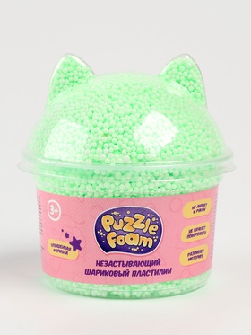 Шариковый пластилин Crazy Clay, с фигурной крышкой котик FM049