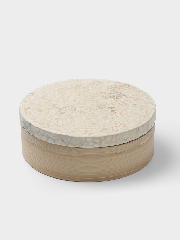 Банка для сыпучих продуктов, 16×16×7.5 см, бамбук - Фото 1