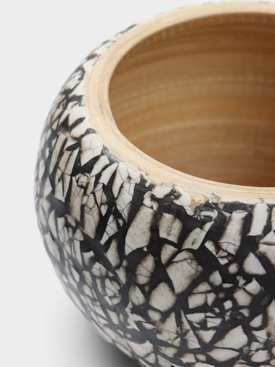 Банка для сыпучих продуктов, 13×13×11 см, бамбук