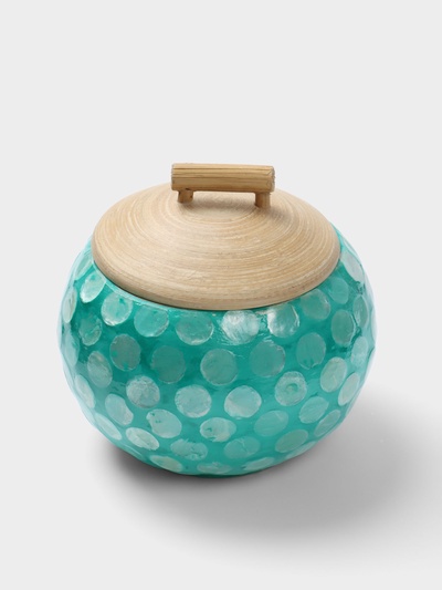 Банка для сыпучих продуктов, 13×13×11 см, бамбук