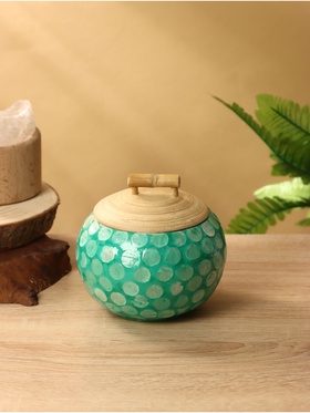 Банка для сыпучих продуктов, 13×13×11 см, бамбук