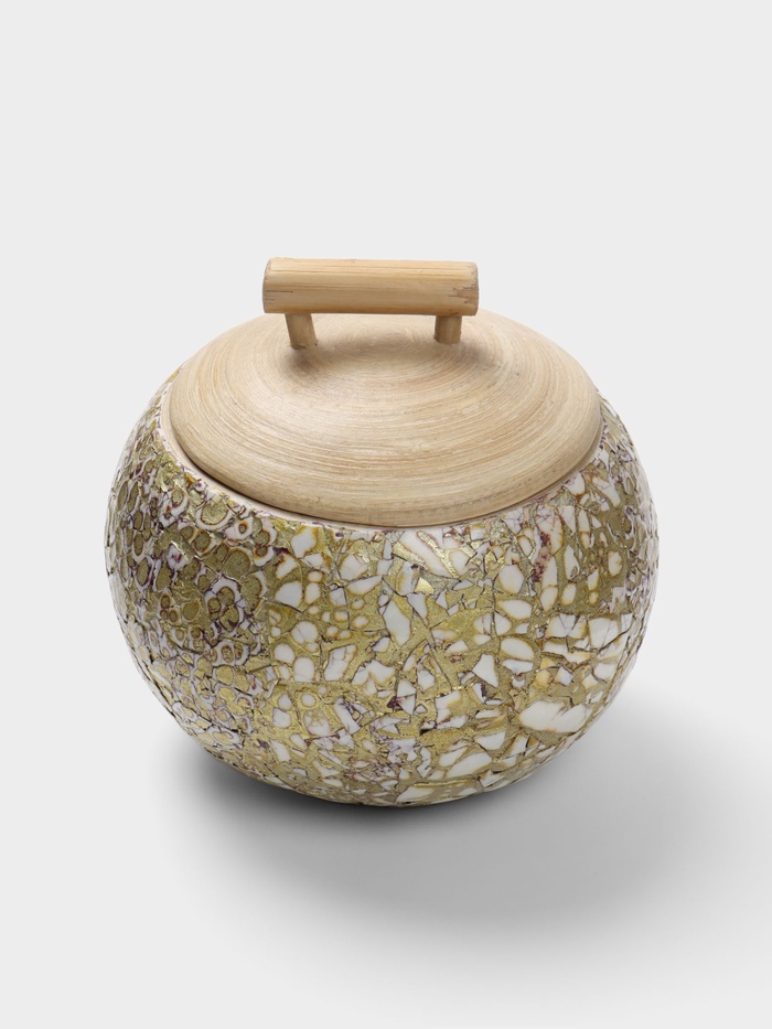 Банка для сыпучих продуктов, 13×13×12 см, бамбук - Фото 1