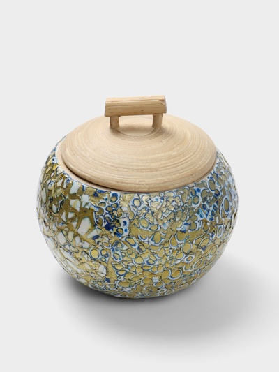 Банка для сыпучих продуктов, 13×13×12 см, бамбук